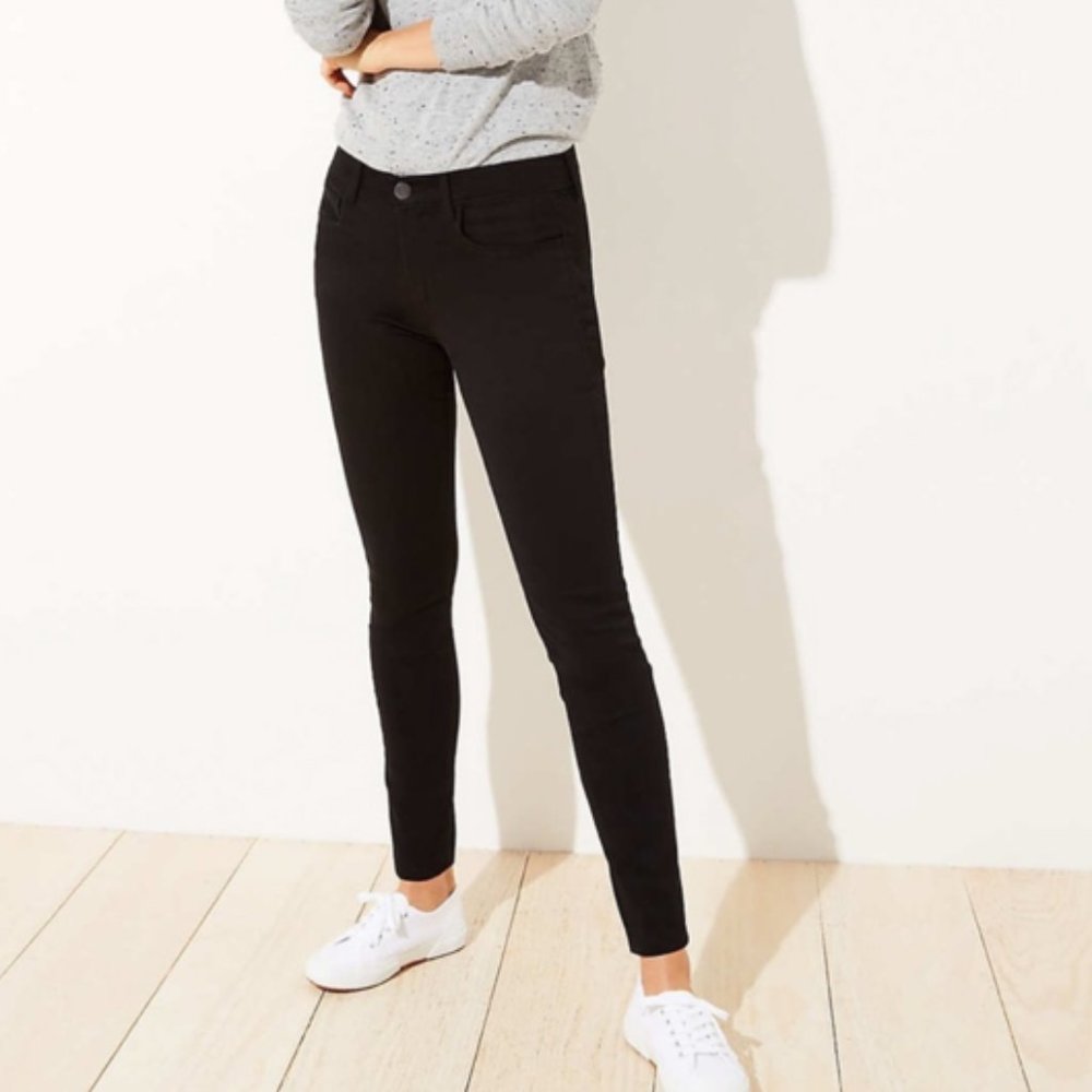Loft High Waisted 5 Pocket Sateen Pants 34P